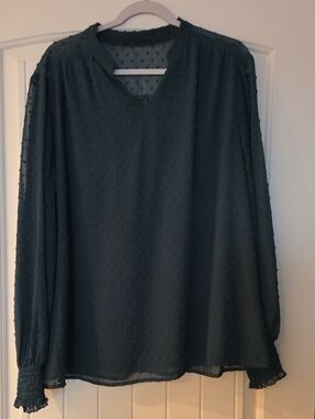 Emerald Green Blouse 2XL